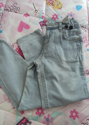 Gri Erkek Çocuk Bol Kesim Denim Pantolon