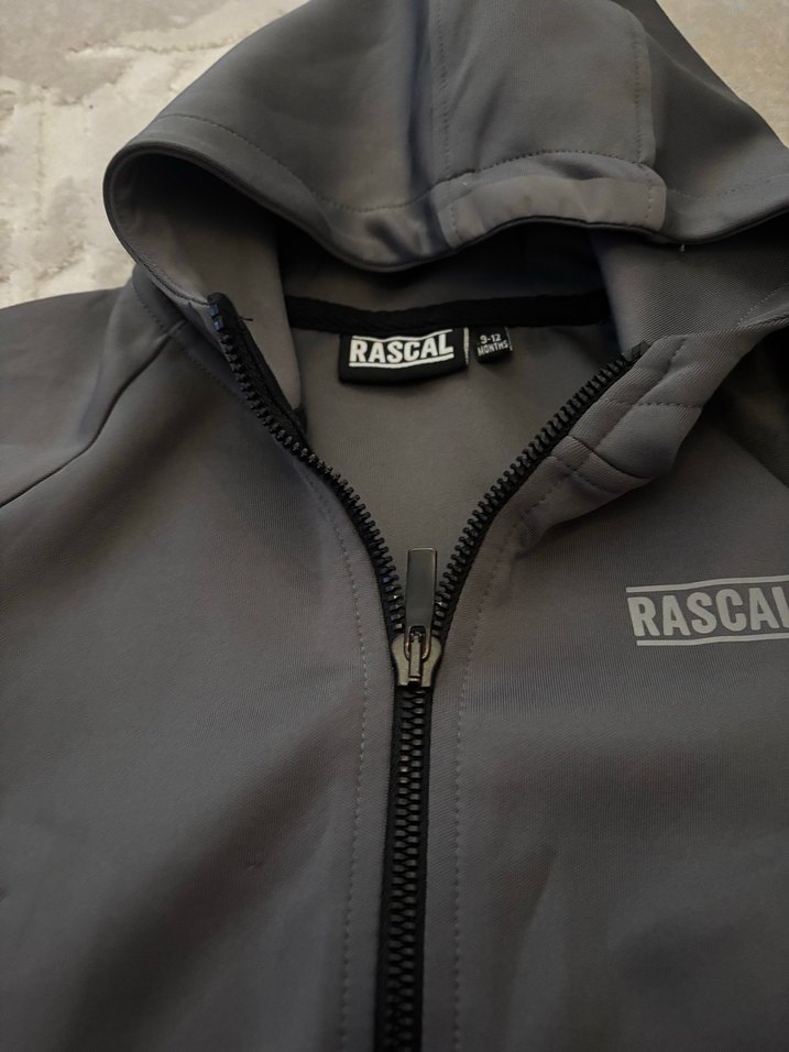 Kapüşonlu Fermuarlı Gri Erkek Çocuk Sweatshirt - Görsel 2