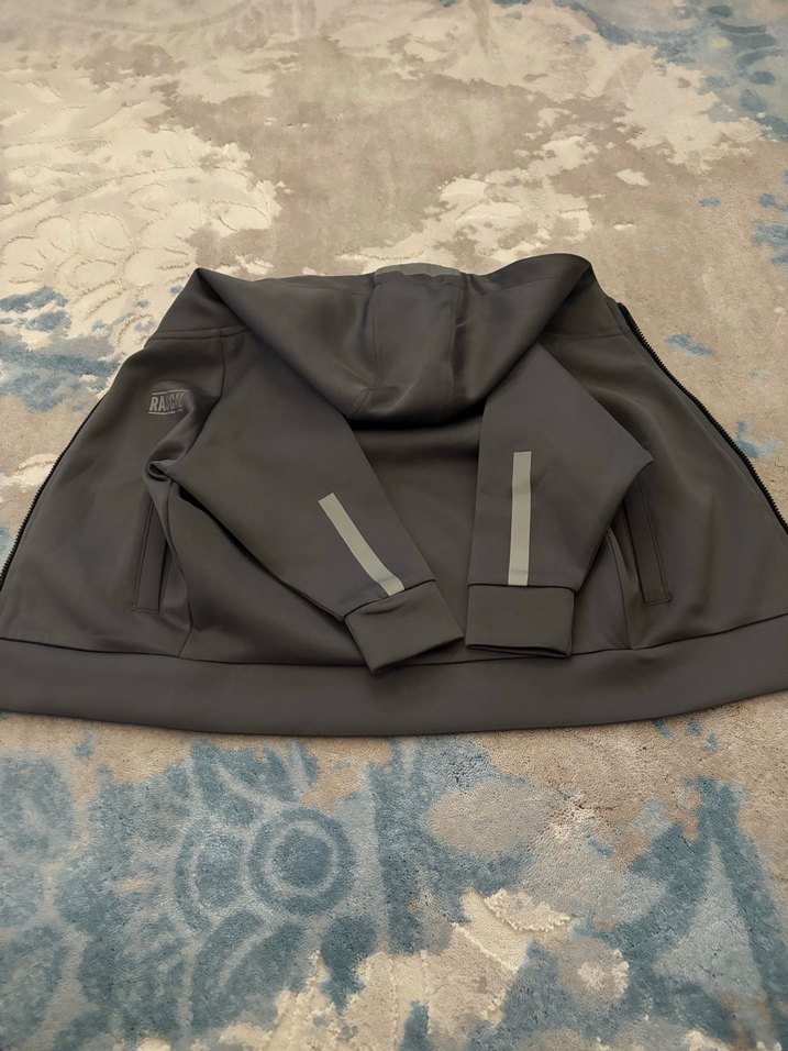 Kapüşonlu Fermuarlı Gri Erkek Çocuk Sweatshirt - Görsel 3