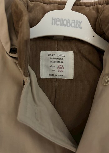 Zara etiketli Bej Kapüşonlu Düğmeli Erkek Çocuk Kaban - Görsel 2