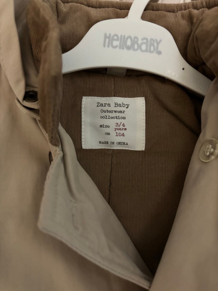 Zara etiketli Bej Kapüşonlu Düğmeli Erkek Çocuk Kaban - Görsel 2
