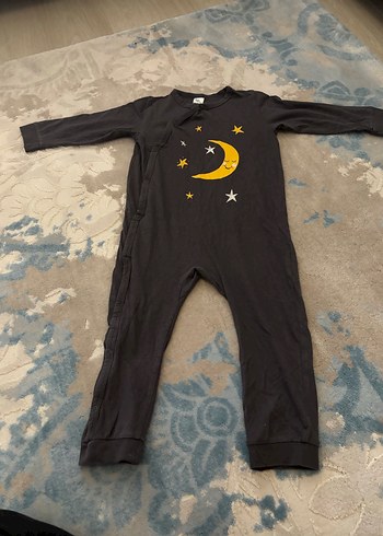 Siyah Uzun Kollu Fermuarlı Bebek Tulum H&M - Görsel 3