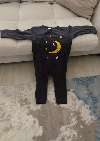 Siyah Uzun Kollu Fermuarlı Bebek Tulum H&M - Görsel 5