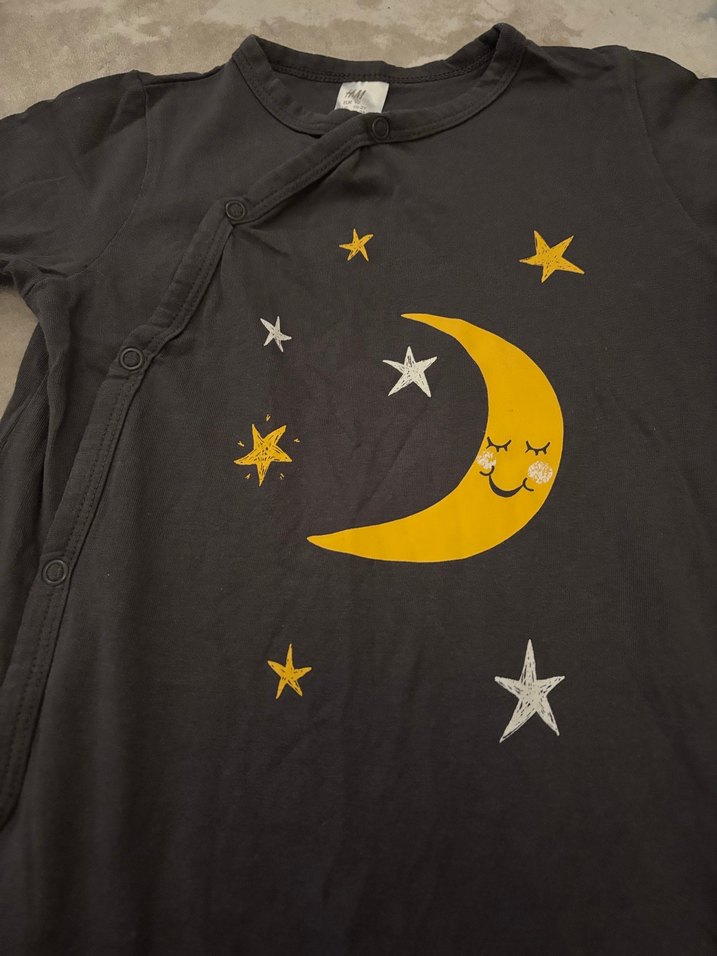 Siyah Uzun Kollu Fermuarlı Bebek Tulum H&M - Görsel 2