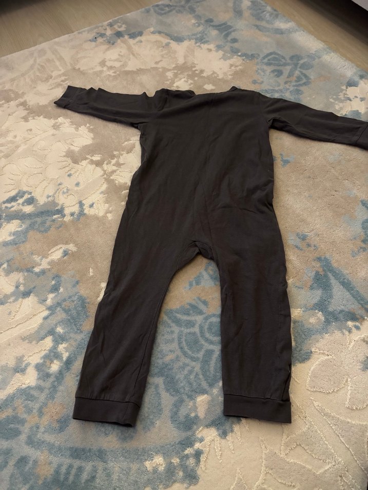 Siyah Uzun Kollu Fermuarlı Bebek Tulum H&M - Görsel 4