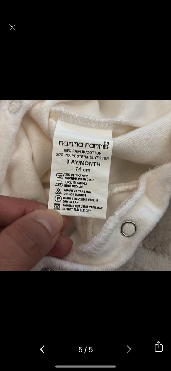 Uzun Kollu Baskılı Bebek Tulum - Görsel 5