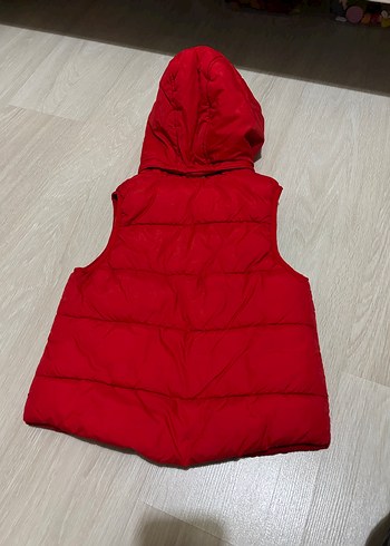 H&M kırmızı Kapüşonlu Erkek Çocuk  şişme Yelek - Görsel 5