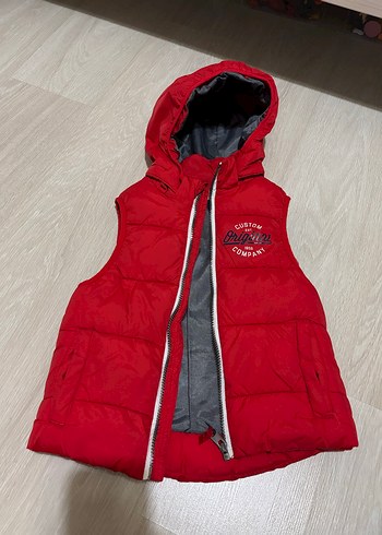 H&M kırmızı Kapüşonlu Erkek Çocuk şişme Yelek