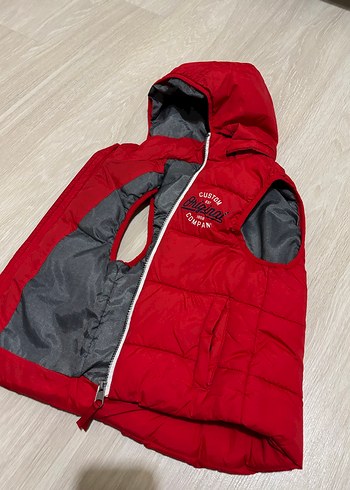 H&M kırmızı Kapüşonlu Erkek Çocuk  şişme Yelek - Görsel 2