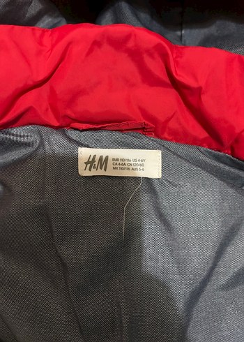 H&M kırmızı Kapüşonlu Erkek Çocuk  şişme Yelek - Görsel 4
