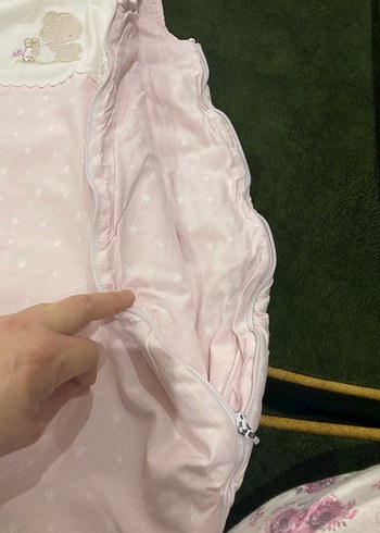 Nakışlı Pembe Bebek Uyku Tulumu - Görsel 5