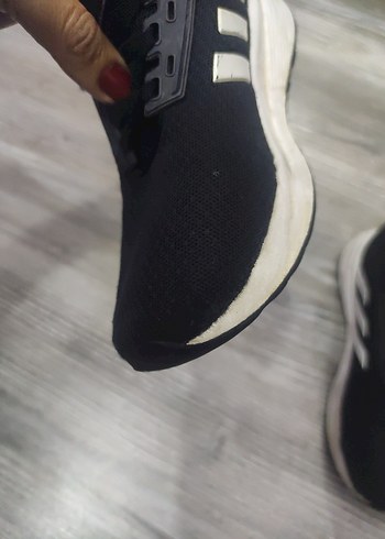 Siyah Baskılı Kadın Spor Ayakkabı - Cırtlı - Görsel 5