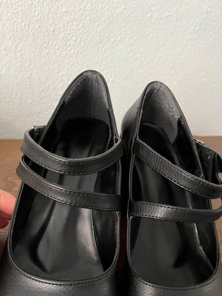 Bratz Tokalı Siyah Platform kare uçlu topuklu Ayakkabı - Görsel 3