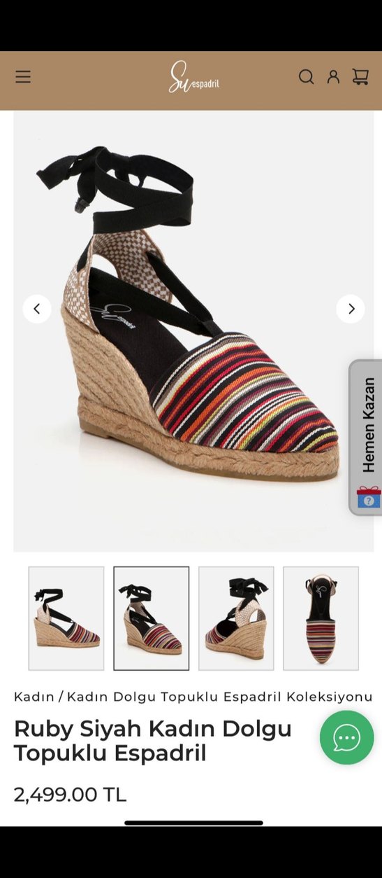 Kadın Çok Renkli Bohem Dolgu Topuklu Espadril Sandalet - Görsel 2