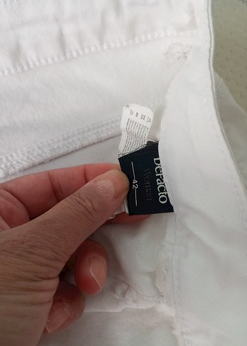 Kadın defacto Beyaz Pamuk Bermuda Şort - Görsel 7