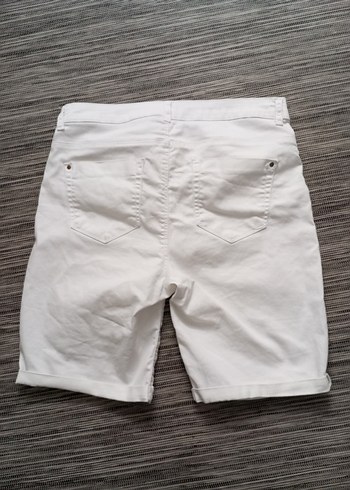Kadın defacto Beyaz Pamuk Bermuda Şort - Görsel 8