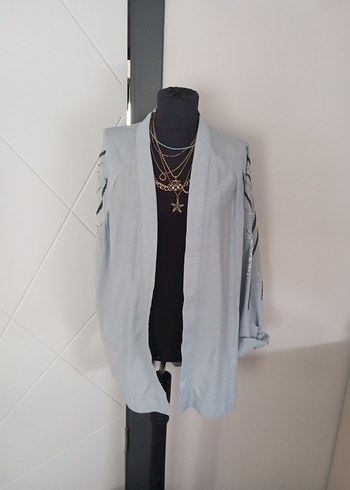 Nakışlı, Uzun Kollu mavi - Görsel 4