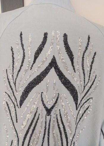 Nakışlı, Uzun Kollu mavi - Görsel 2