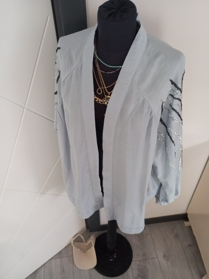 Nakışlı, Uzun Kollu mavi - Görsel 5