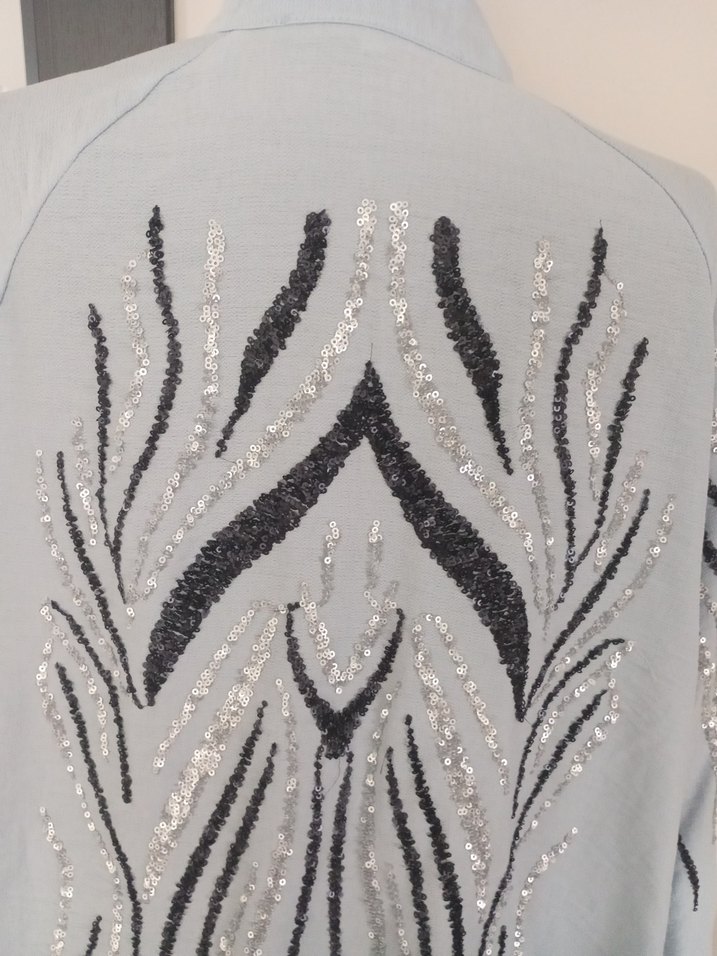 Nakışlı, Uzun Kollu mavi - Görsel 2