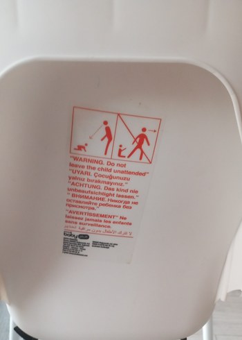 Gri Yıldız Desenli minderli Bebek Mama Sandalyesi - Görsel 7