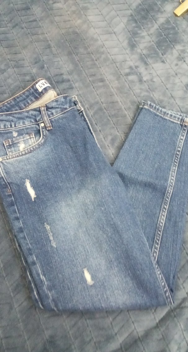 Koyu Mavi Yıkamalı Likralı Kesim Jean — görsel 10/14