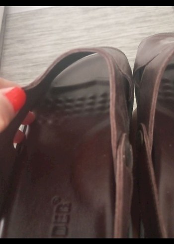 Kahverengi Deri Erkek Sandalet - Görsel 5