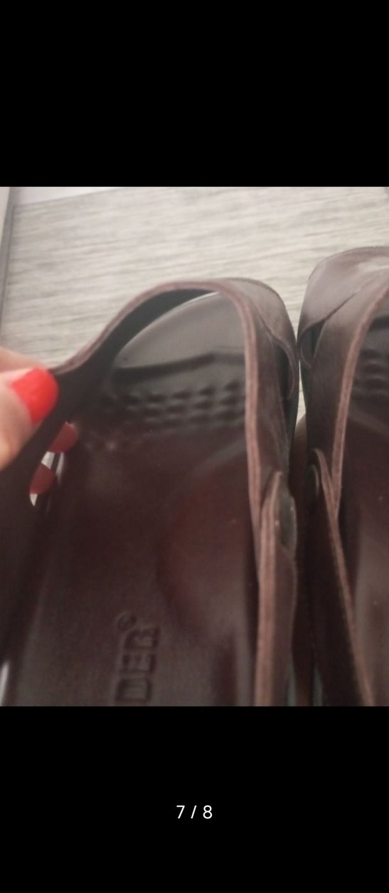 Kahverengi Deri Erkek Sandalet - Görsel 5