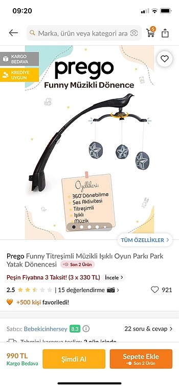 Prego beşik dönence