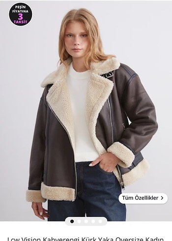 LC Waikiki Lcw Vision Kahverengi Oversize Kurklu Kadin Ceket