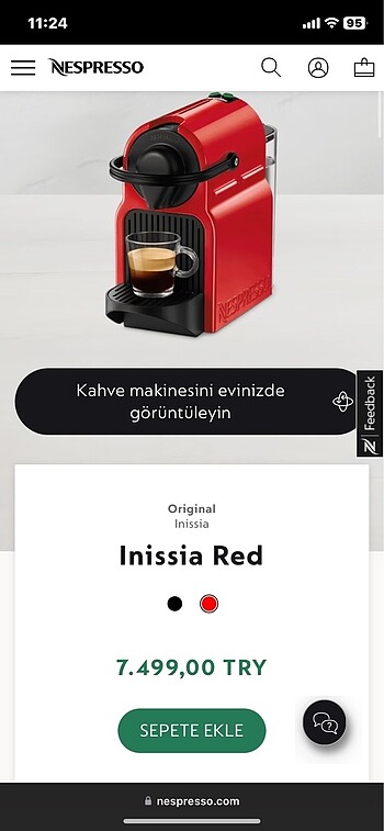Nespresso inissia red