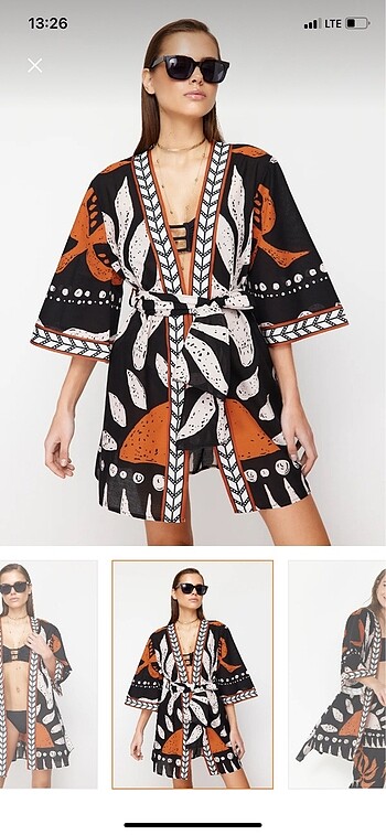 Etiketli Kimono