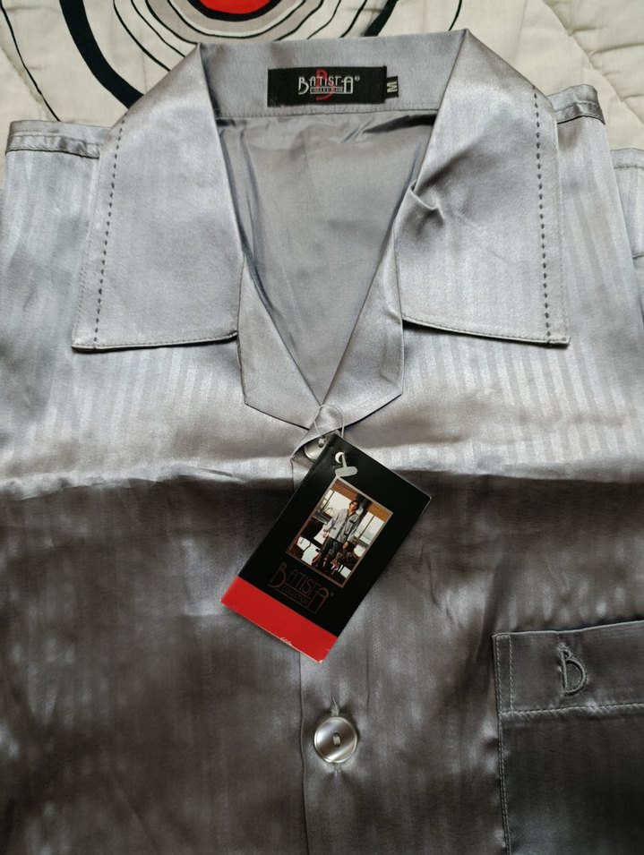 Gri Düğmeli  Erkek Pijama Takımı - Görsel 2