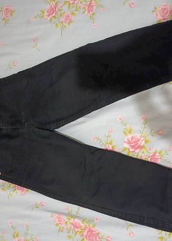 Siyah Elastik Loose Fit Kot