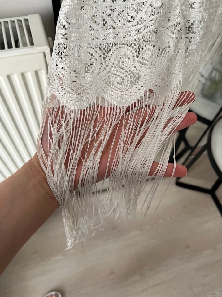 Atmosphere Beyaz Bohem Tarzı Püsküllü pareo - Görsel 4