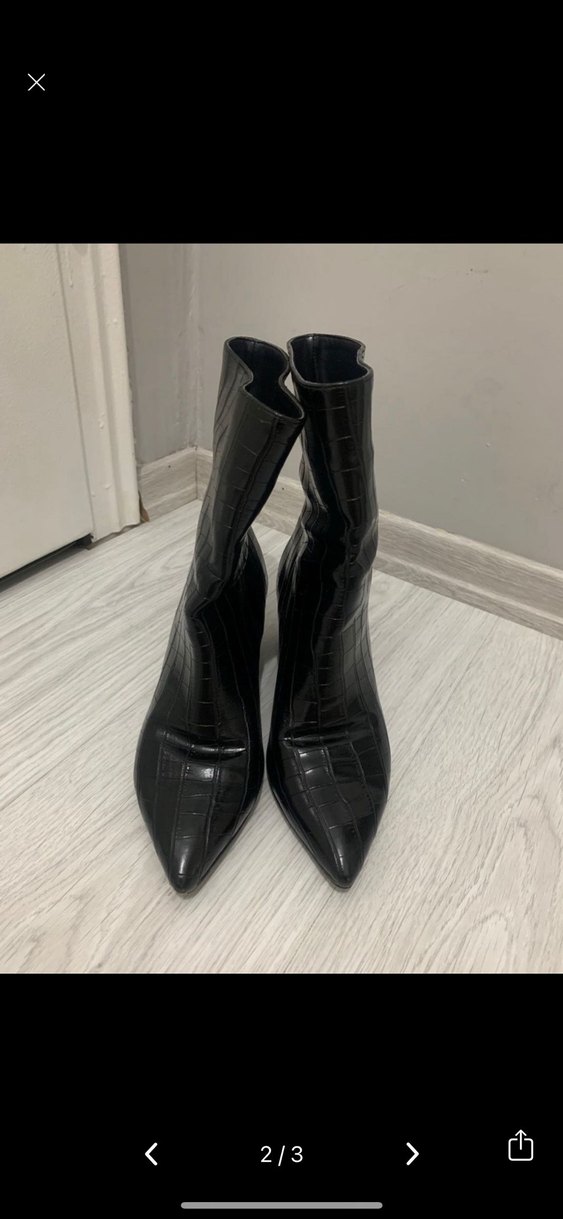 Siyah Yılan Desenli bot - Görsel 2