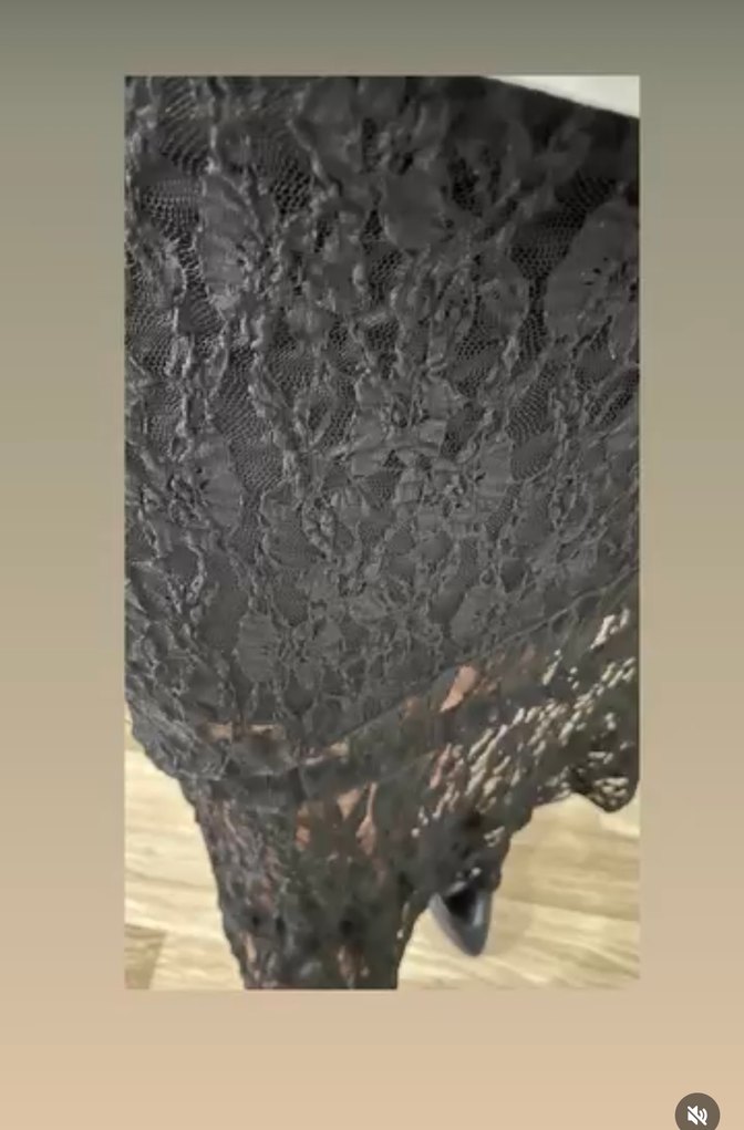 Dantel Detaylı Siyah Midi etek - Görsel 5