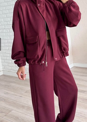 Bordo Kadın Rahat Kesim Eşofman Takımı( beymen) - Görsel 4