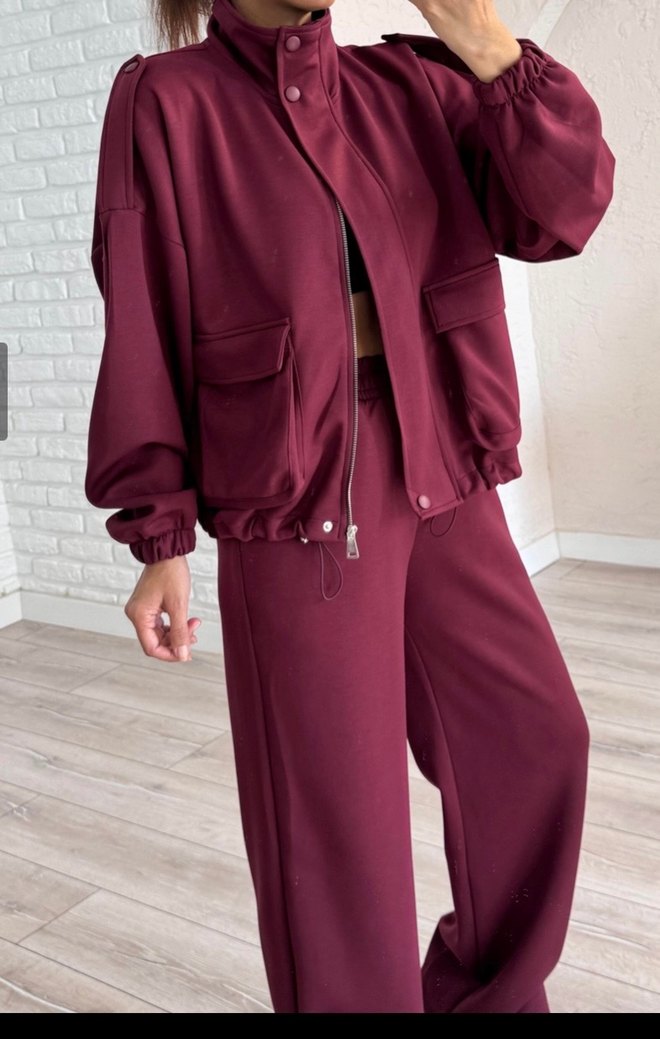 Bordo Kadın Rahat Kesim Eşofman Takımı( beymen) - Görsel 4