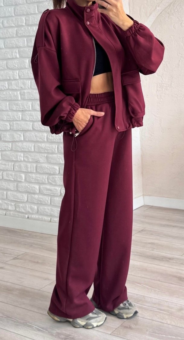 Bordo Kadın Rahat Kesim Eşofman Takımı( beymen) - Görsel 2