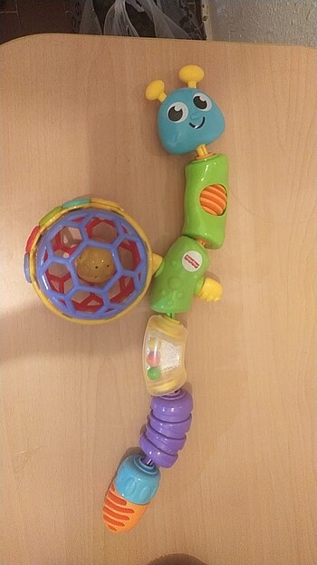 Fisher price eğitici tırtıl ve kanz çıngıraklı top