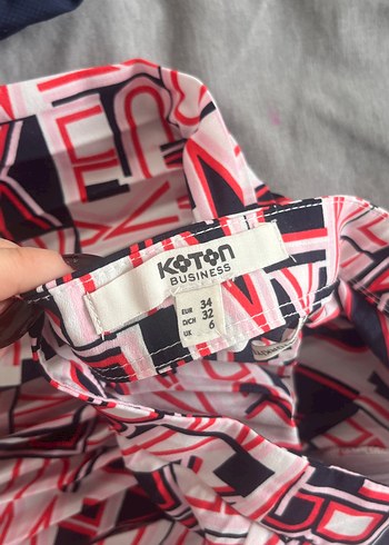 Renkli Desenli Pilili Mini Etek - Görsel 2