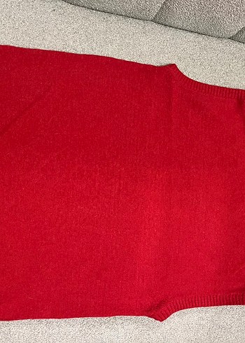 Koyu kırmızı Bohem Kadın Triko - Görsel 3