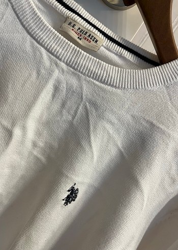 U.S. Polo Assn. Beyaz Pamuklu Triko - Görsel 4
