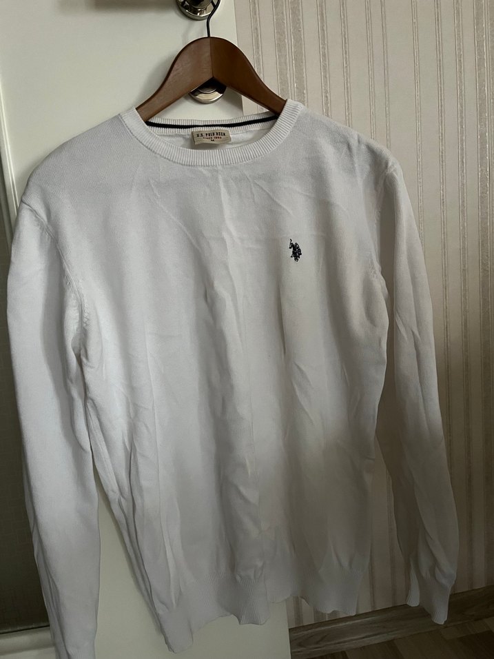 U.S. Polo Assn. Beyaz Pamuklu Triko - Görsel 2