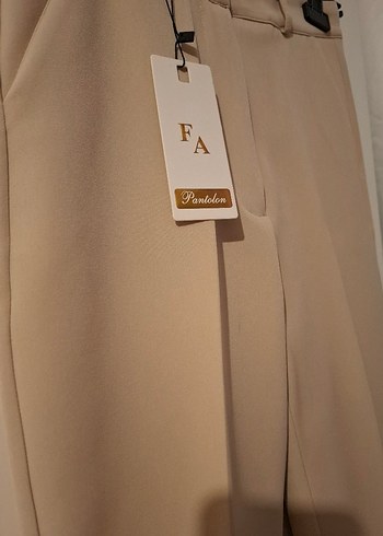 American Vintage Krem Renk Kumaş Pantolon