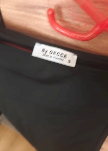 Siyah V Yakalı Hamile Mini Elbise tek omuz s beden - Görsel 3