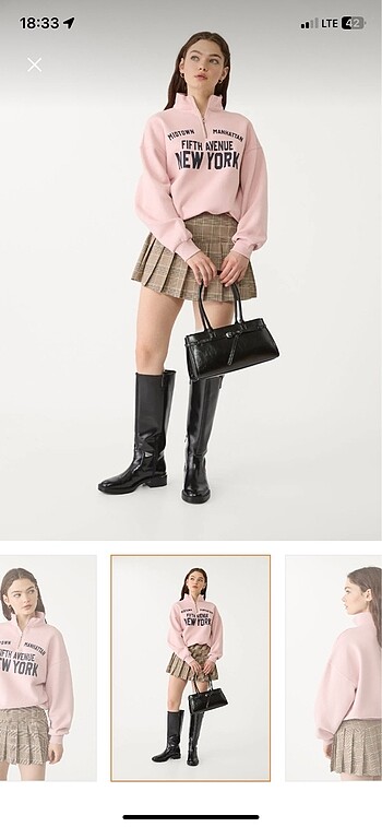 Stradivarius Stradivarius kare pileli etek