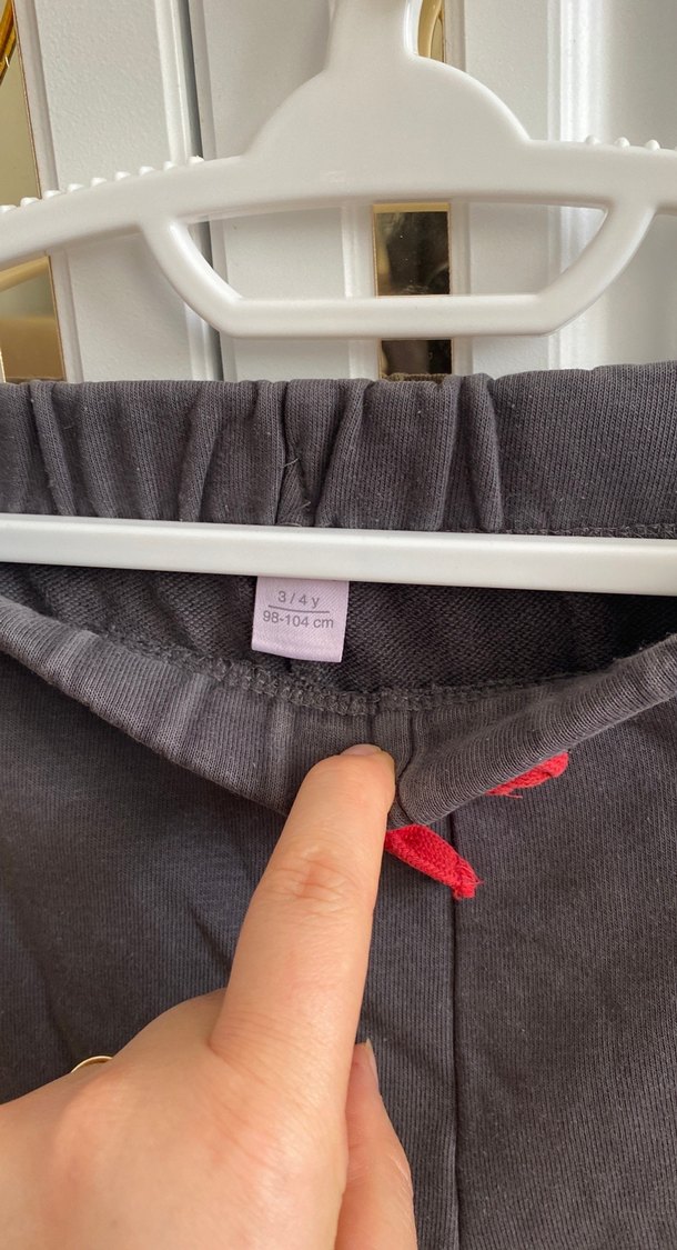 Gri Erkek Çocuk Eşofman Altı Velcro Detaylı - Görsel 2