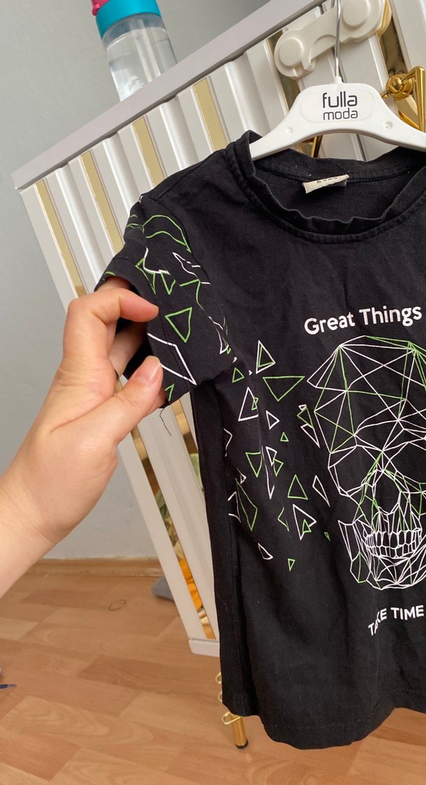 Rock Punk Siyah Baskılı Erkek Tişört - Görsel 4